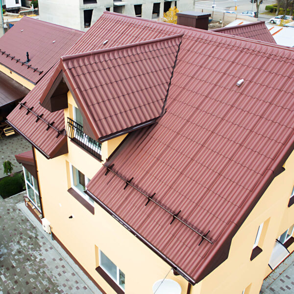 Värvitud eterniit laineplaat Eternit Gotika kirsipunane 585x920 mm - Image 2