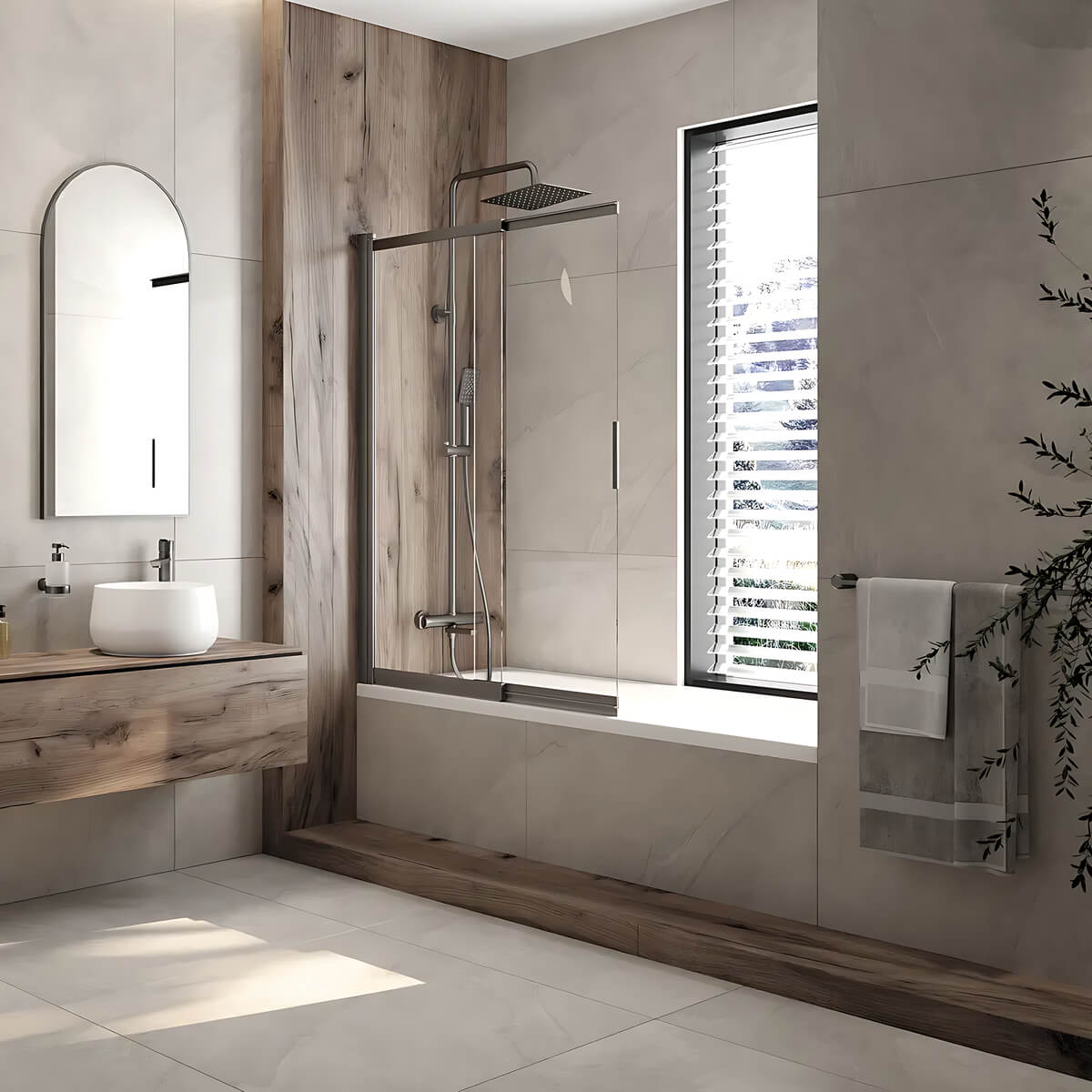 Dušikomplekt koos vannisegistiga Deante Therm, titaan - Image 3