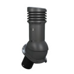 Ventilatsiooni-läbiviik-viielainelisele-laineplaadile-Wirplast-Perfekta-E-grafiit-Ø125mm,-soojustatud