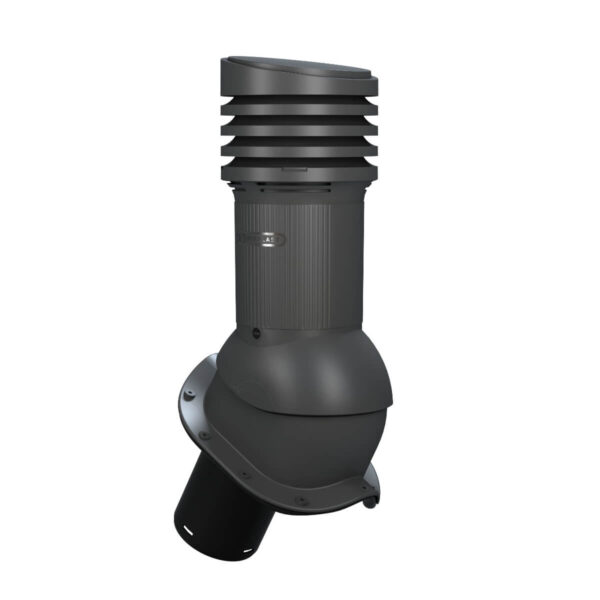 Ventilatsiooni-läbiviik-viielainelisele-laineplaadile-Wirplast-Perfekta-E-grafiit-Ø125mm,-soojustatud