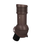 Ventilatsiooni-läbiviik-viielainelisele-laineplaadile-Wirplast-Perfekta-E-pruun-Ø125mm,-soojustatud