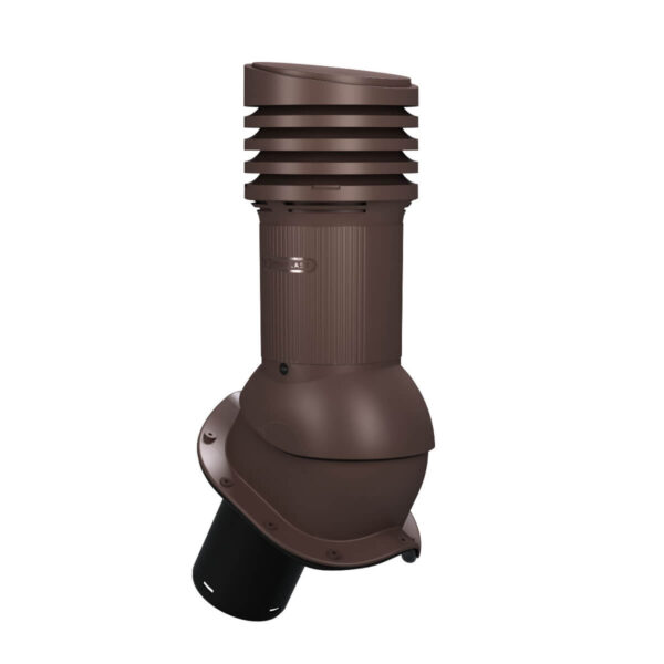 Ventilatsiooni-läbiviik-viielainelisele-laineplaadile-Wirplast-Perfekta-E-pruun-Ø125mm,-soojustatud