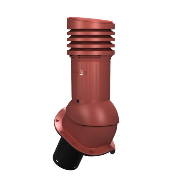 Ventilatsiooni-läbiviik-viielainelisele-laineplaadile-Wirplast-Perfekta-E-punane-Ø125mm,-soojustatud