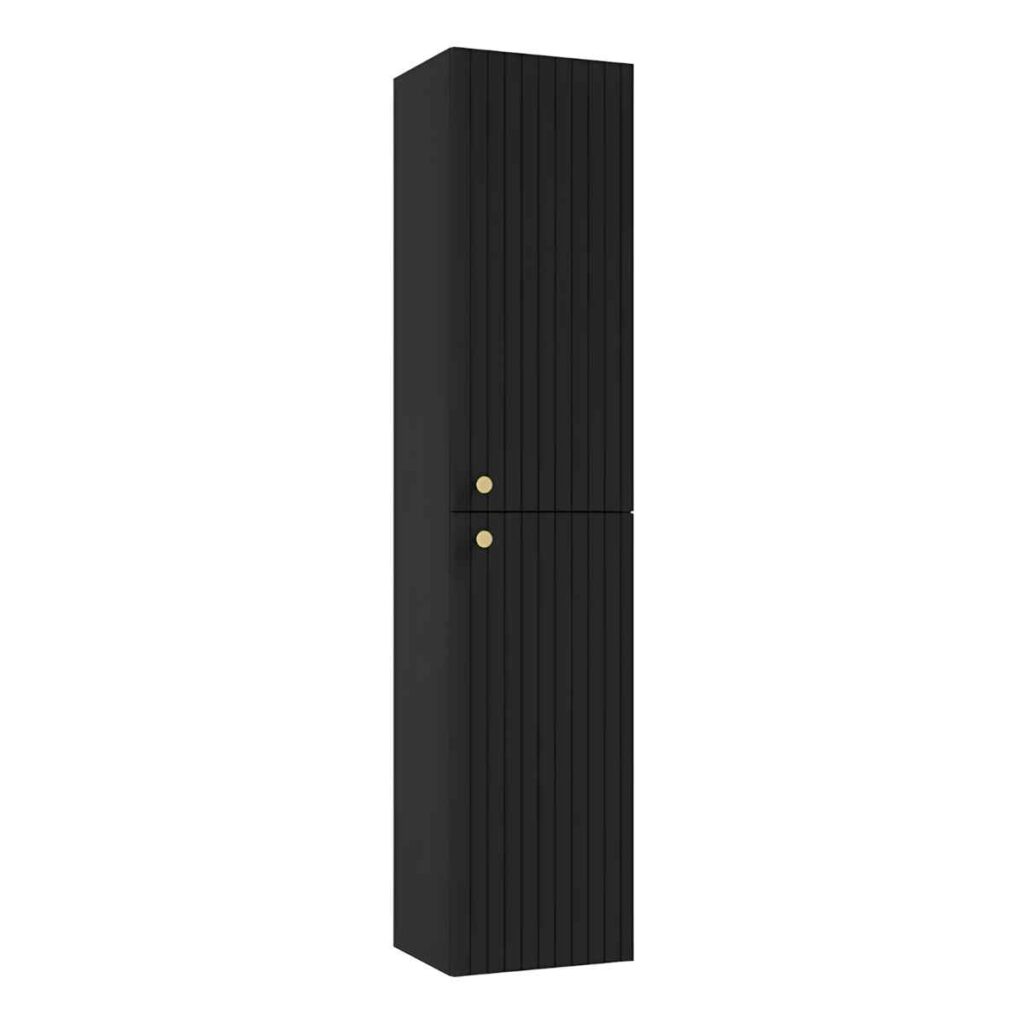 FUEGO-C37-–-must-matt-kõrge-vannitoakapp,-37×170×32-cm-II
