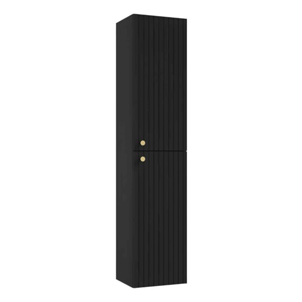 FUEGO-C37-–-must-matt-kõrge-vannitoakapp,-37×170×32-cm-II