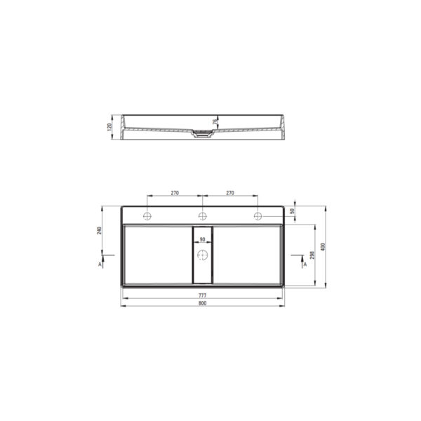 Pinnapealne-valamu-Blur-80x40x12-cm,-valge-graniit-joonis
