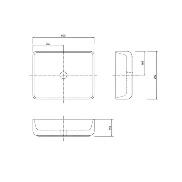 Pinnapealne-valamu-Vieneto-50x14x39-mm,-valge-keraamika-joonis