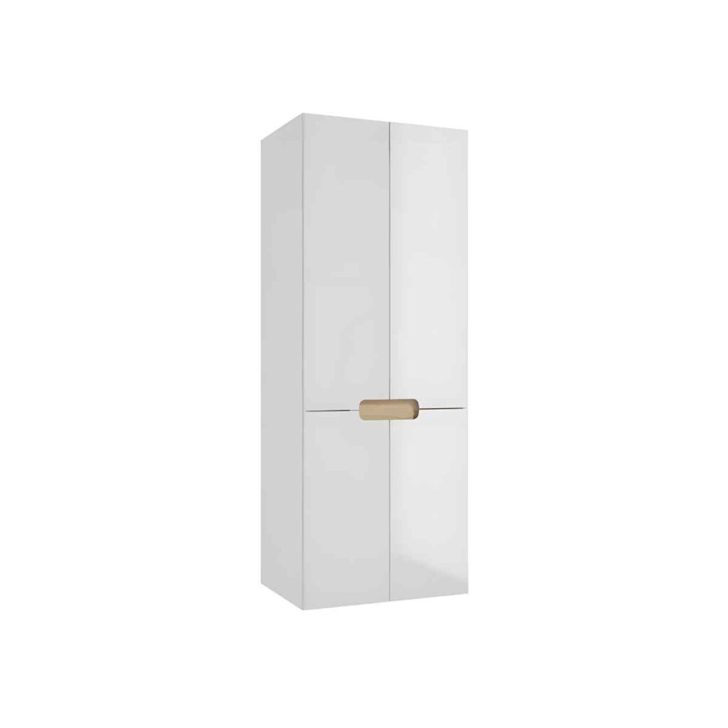kõrge-vannitoakapp-60-cm-STILLA-C60-valge-kõrgläige-4-ust-Soft-Close-klaasriiul-60×150×44