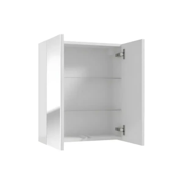 peeglikapp-50-cm-DUO-E50-peegel-valge-kõrgläige-Push-to-Open-Soft-Close