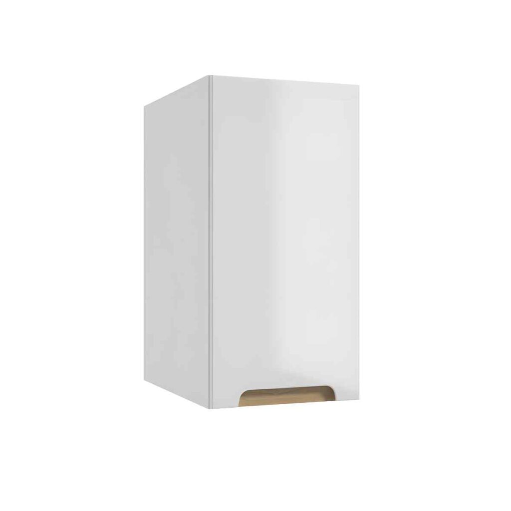 seinakapp-30-cm-STILLA-A30-valge-kõrgläige-Soft-Close-klaasriiul-30×60×45-180°