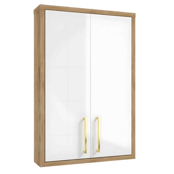 seinakapp-60-cm-EMPOLI-A60-valge-kõrgläige-kuldtamm-seinale-kinnitatav