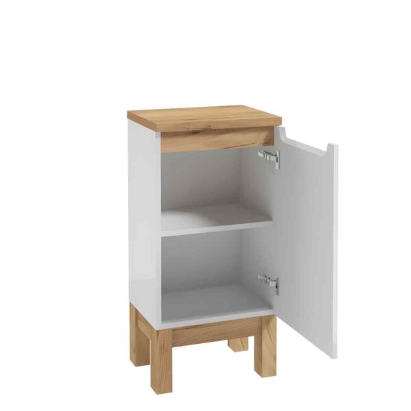 tasapinnakapp-40-cm-SPACE-SYSTEM-B40-valge-kõrgläige-jalad-golden-oak