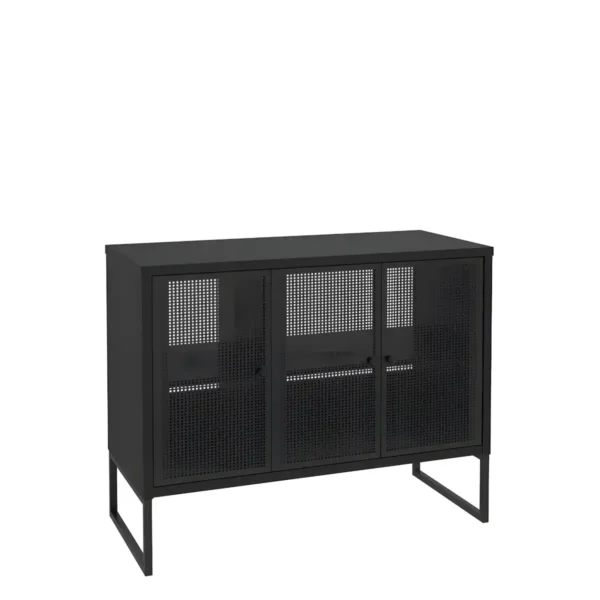 valamukapp-100-cm-FIORA-D100-must-metall-uksed-must-korpus-jalgadel