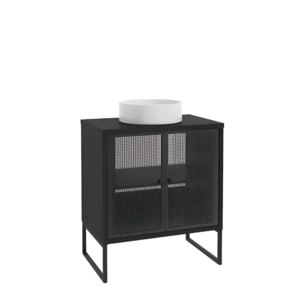 valamukapp-70-cm-FIORA-D70-must-metall-uksed-must-korpus-jalgadel-70x80x43