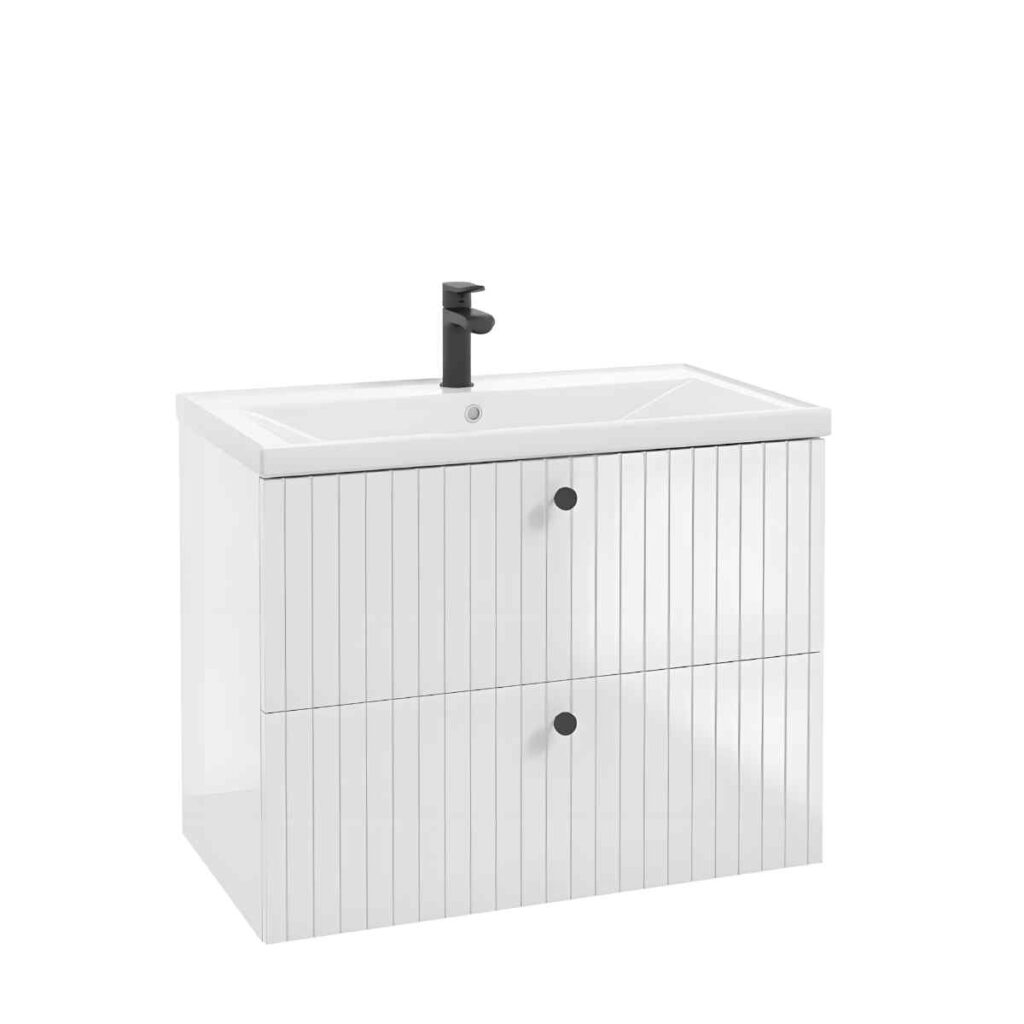 valamukapp-80-cm-RIETTI-D80-valge-kõrgläige-2-sahtlit-Soft-Close-seinale-80×60×45