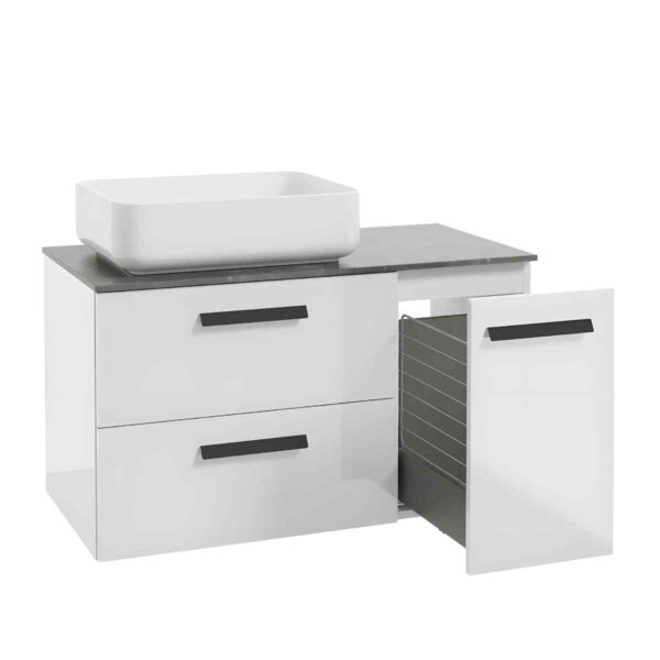 valamukapp-90-cm-FARO-D90-9-valge-kõrgläige-pesukorvimooduliga-90×50×45
