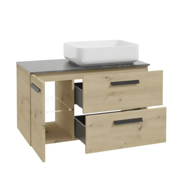 valamukapp-FARO-D90-parem-artisan-tamme-dekoor-seinale-kinnitatav-uks-+-2-sahtlit-90×50×45