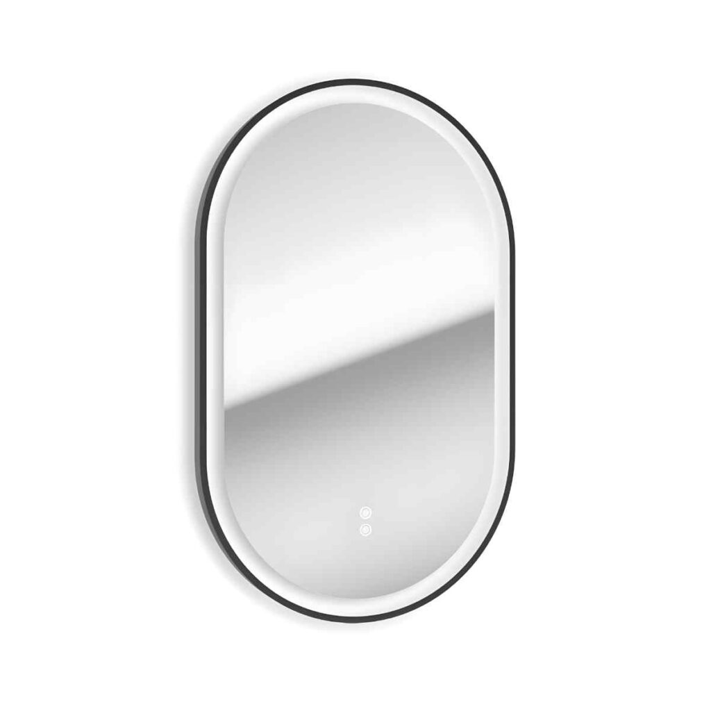 Peegel-50-cm-LED-Velar-L50-ovaalne-must-raam-seinale-kinnitatav-50x80x3.2-(1)