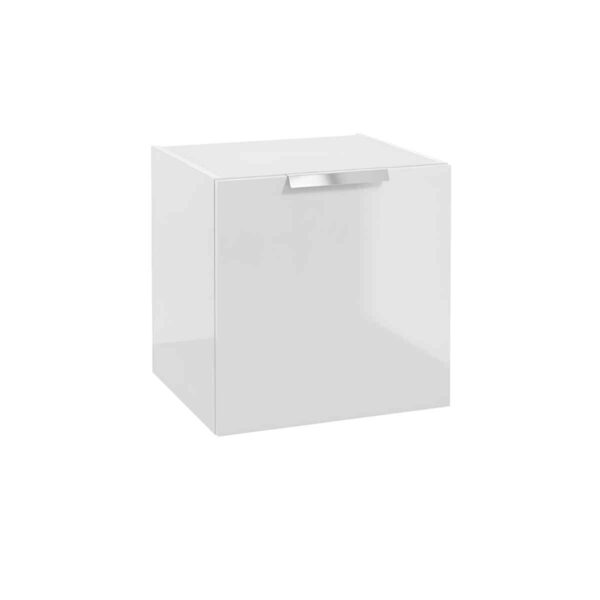 vannitoakapp-50-cm-FARO-B50-pesukorviga-valge-kõrgläige-seinale-kinnitatav-50×50×45,1