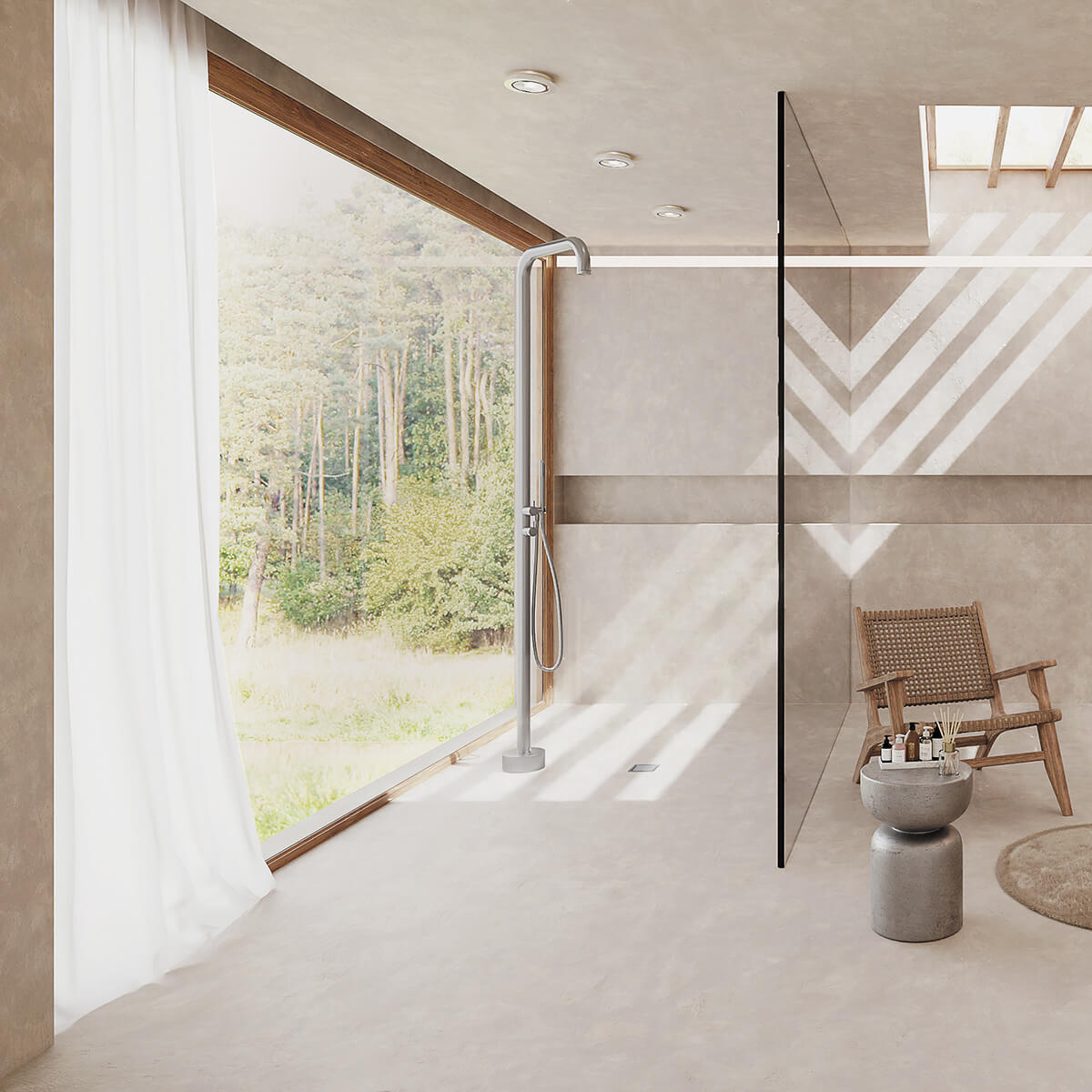 Dušitrapp-koos-äravoolu-ja-ümberpööratava-kattega-13-cm,-Deante-harjatud-teras-1