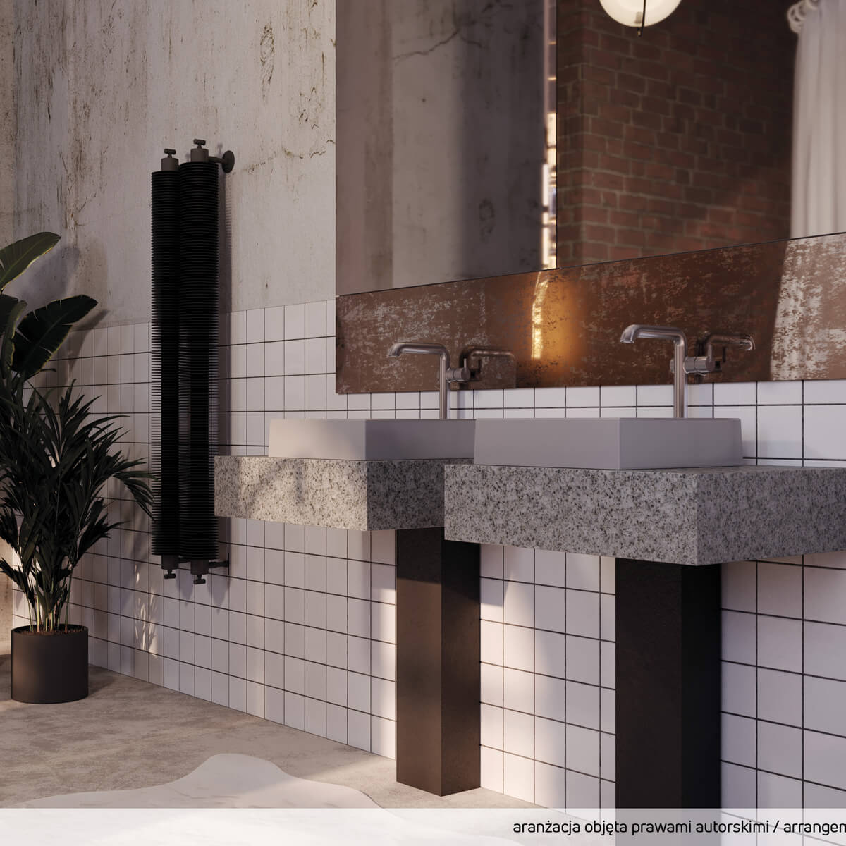 Harjatud-teras-valamusegisti-Deante-Silia-30.5-cm,-messing-näidis