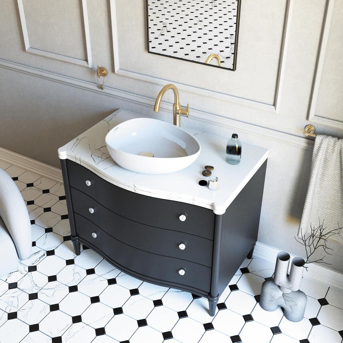 Harjatud-vask-valamusegisti-Deante-Temisto-37.3-cm,-messing-2