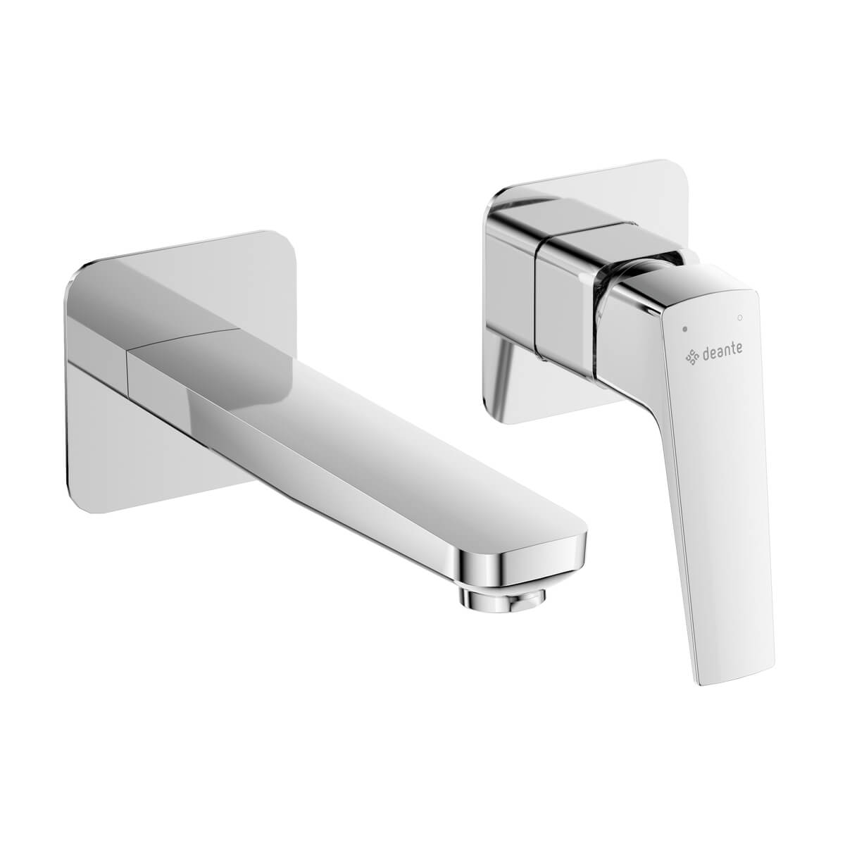 Kroomitud-seinapealne-valamusegisti-Deante-Blur-20-cm,-messing