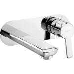 Kroomitud-seinapealne-valamusegisti-Deante-Silia-20.8-cm,-messing