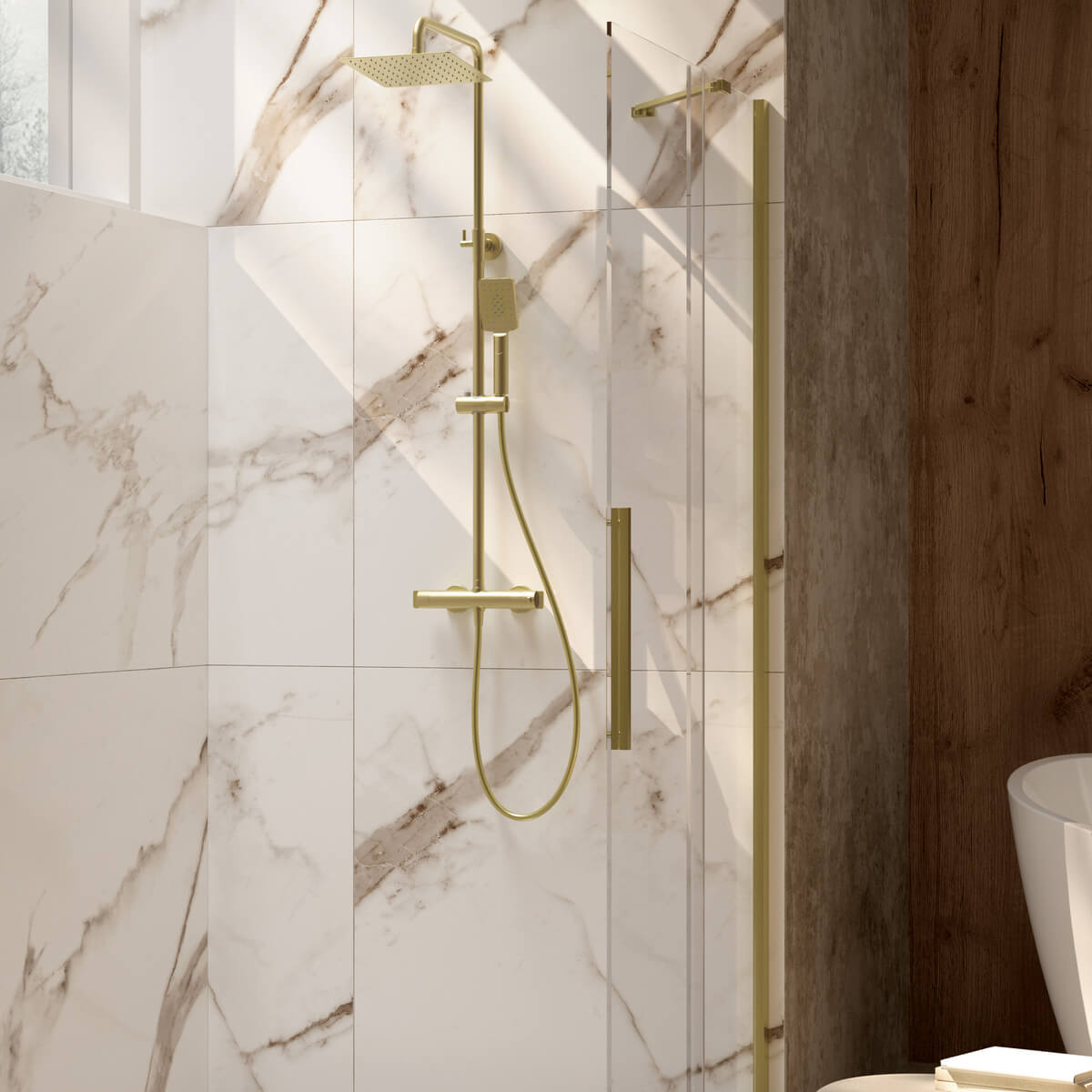 Lükanduksega-dušisein-Deante-Prizma-90x195-cm,-harjatud-kuld4