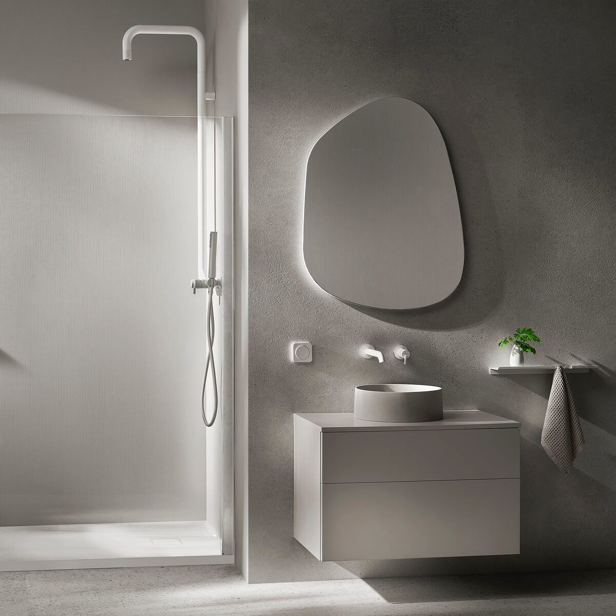 Valge-seinapealne-valamusegisti-Deante-Silia-20.8-cm,-messing-1