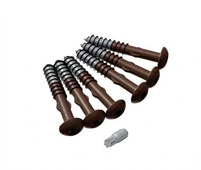 Värvitud-Cedral-voodrilaua-kruvid-4,8-x-38-mm-C21-Pähklipruun,-100-tk