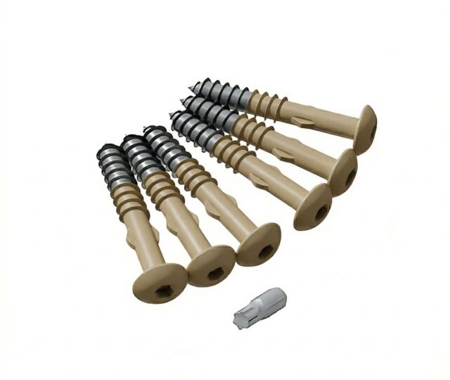 Värvitud-Cedral-voodrilaua-kruvid-4,8-x-38-mm-C71-Liivakollane,-100-tk,-4051394