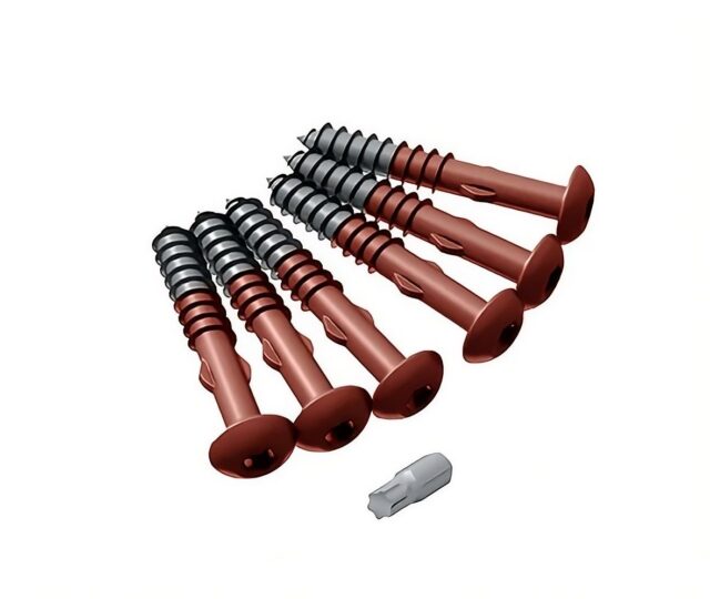 Värvitud-Cedral-voodrilaua-kruvid-4,8-x-38-mm-C72-telliskivipunane,-100-tk,-4051395