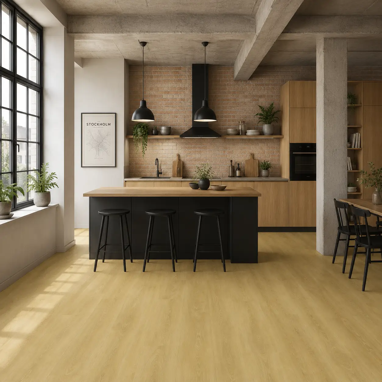 Vinüülparkett Thermofix PRO Straw tamm 4.32 m², 1200 x 180 mm, liimitav - Pilt 3