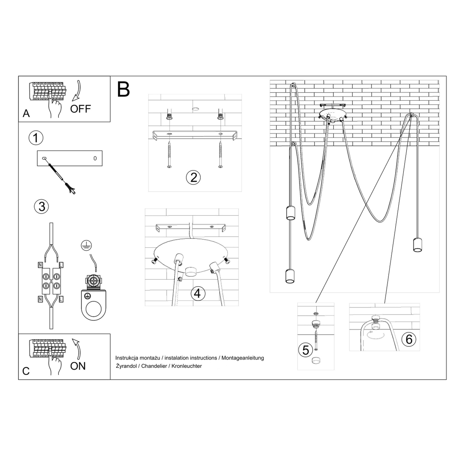Lühter EDISON 3 must - Pilt 6