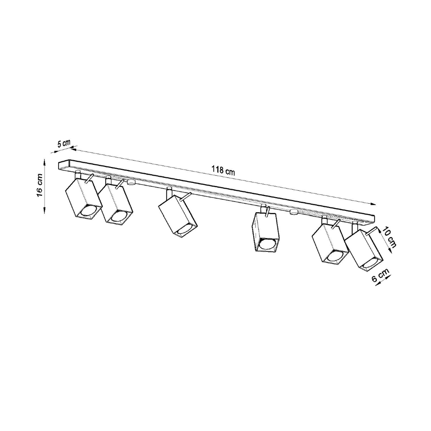 Laevalgusti MERIDA 6L must - Pilt 5