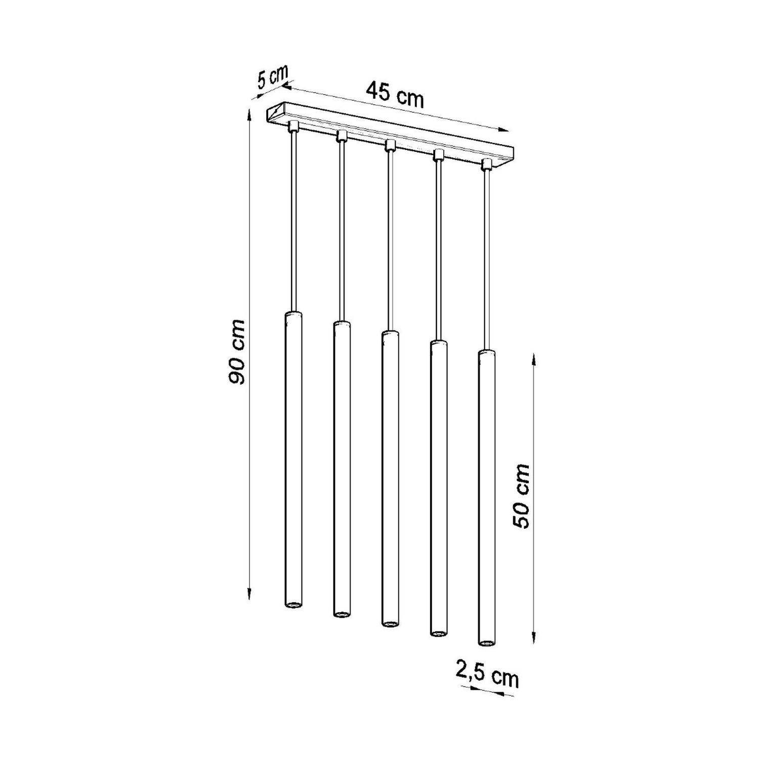 Rippvalgusti PASTELO 5 must - Pilt 5