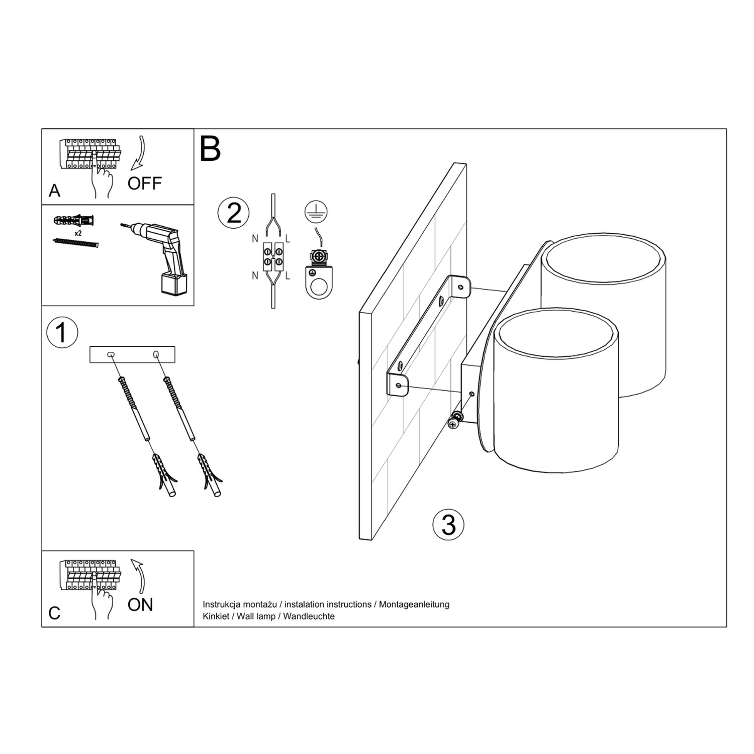 Seinalamp ORBIS 2 valge - Pilt 7