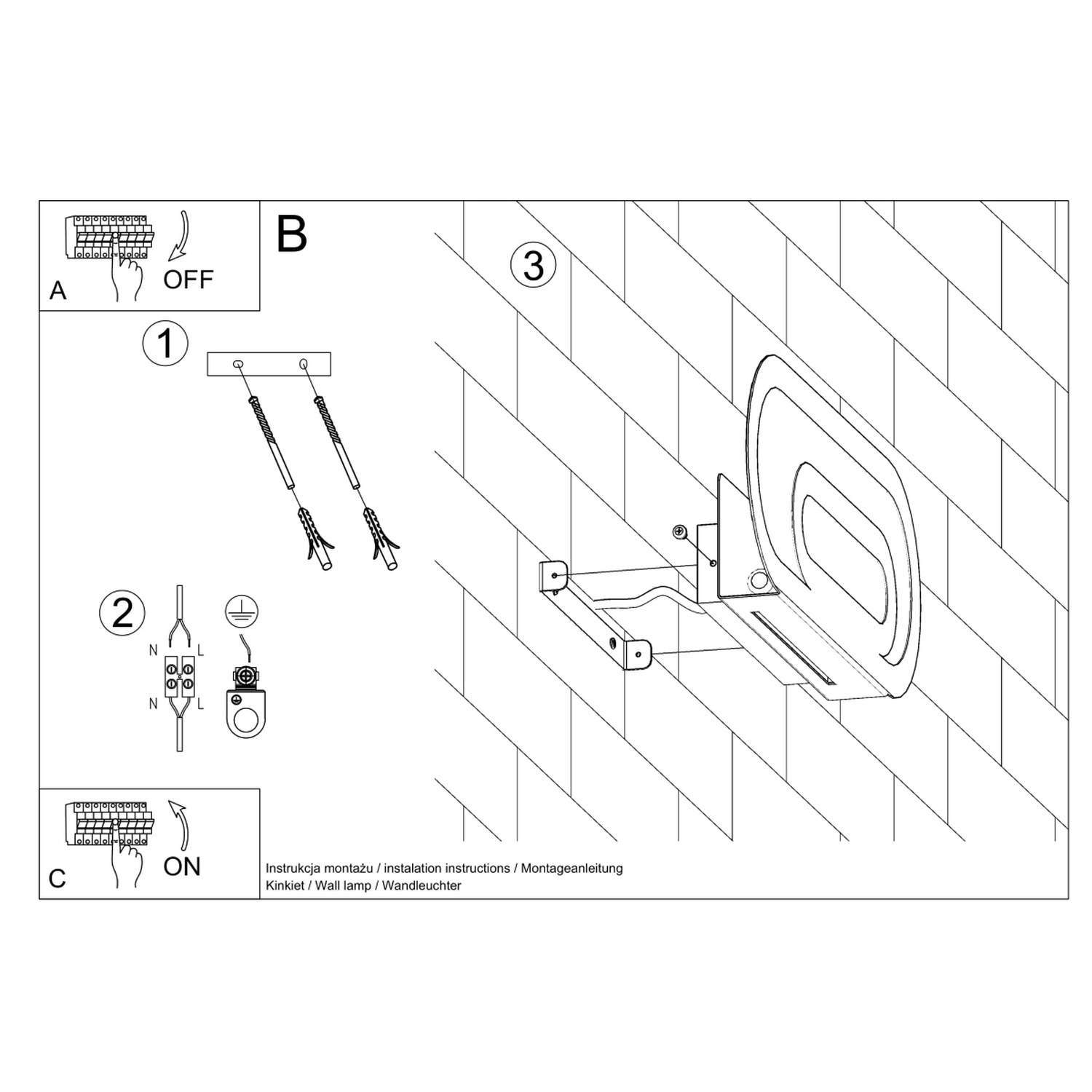 Seinalamp SACCON valge - Pilt 6