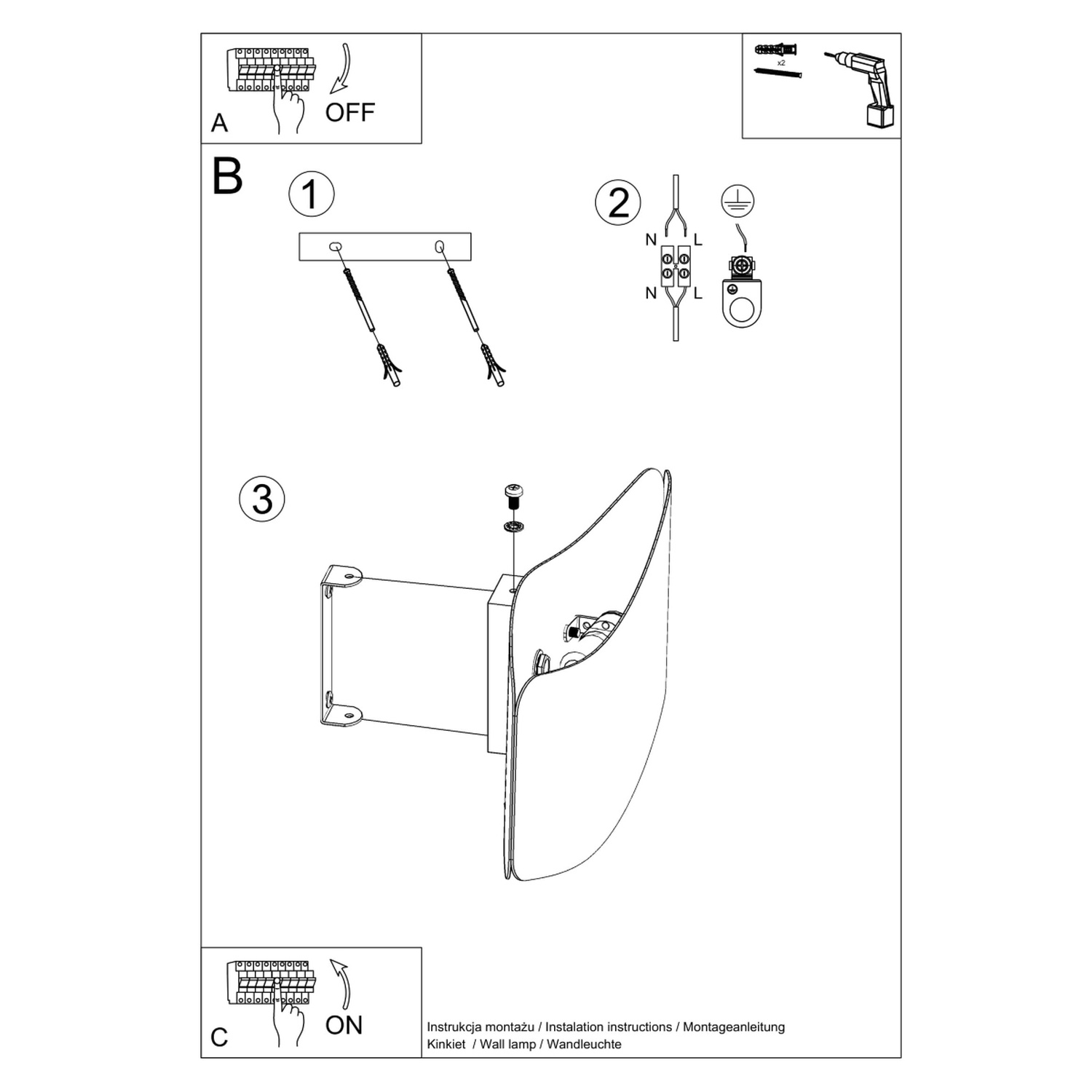 Seinalamp TILA 30 must - Pilt 6