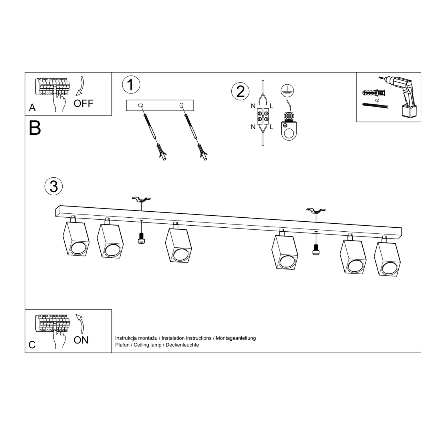 Laevalgusti KEKE 6 tammepuust laelamp - Pilt 6