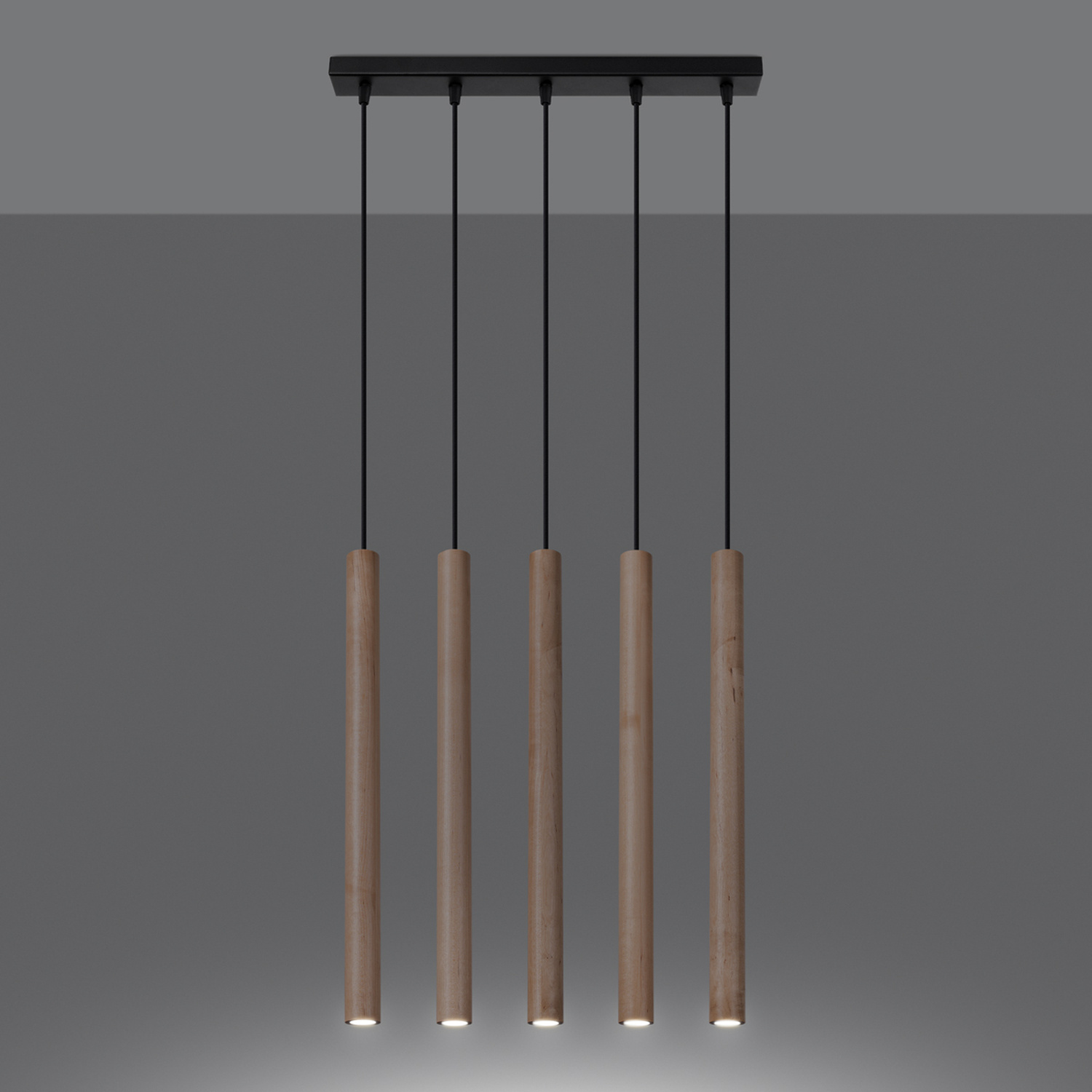 Rippvalgusti PASTELO 5L puidust - Pilt 4