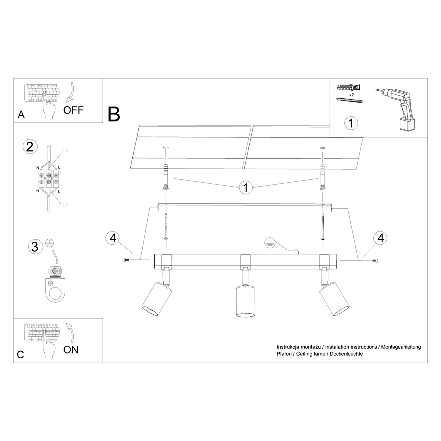 Laevalgusti ZUCA 3 must - Pilt 7