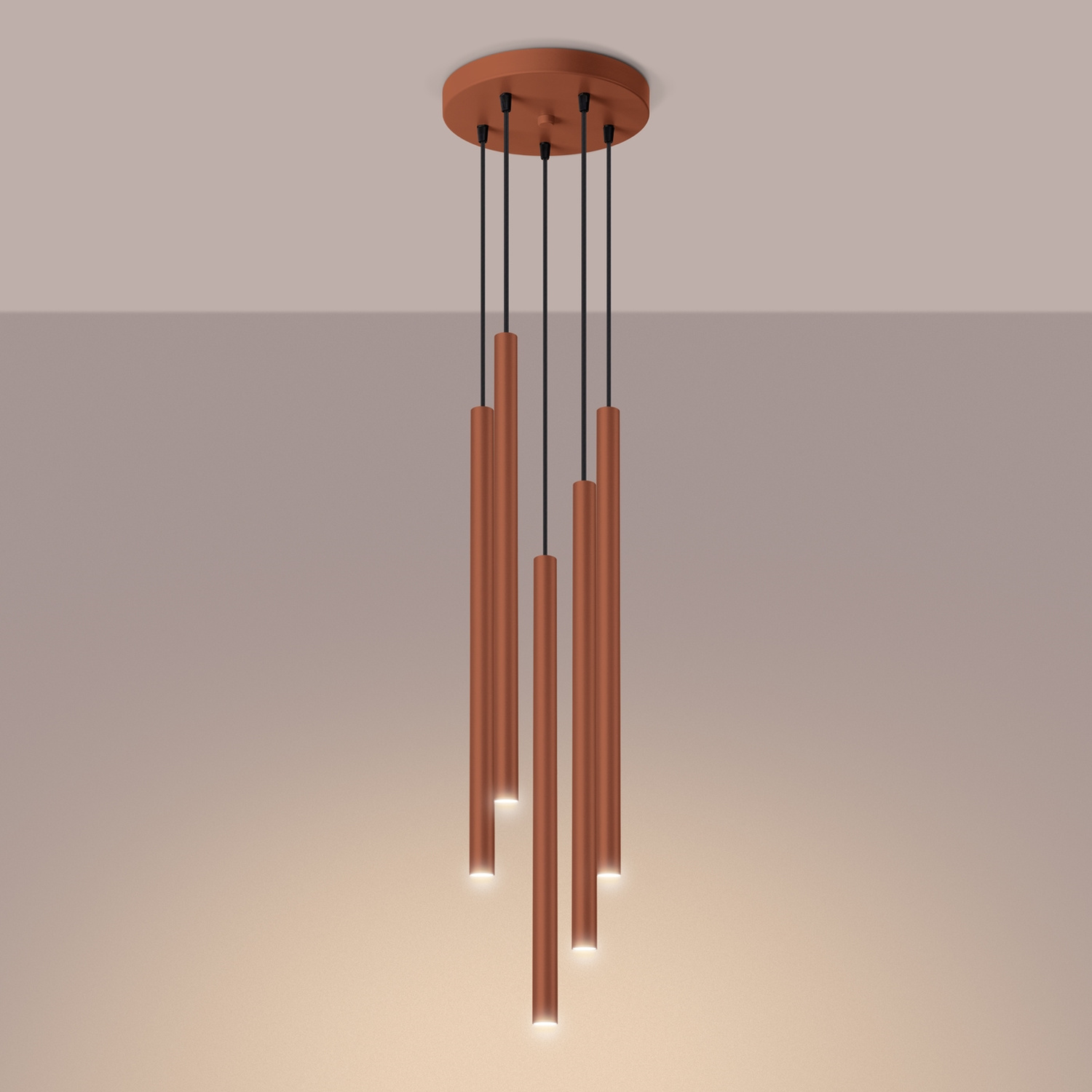 Rippvalgusti PASTELO 5P punane ookerpunane - Pilt 4
