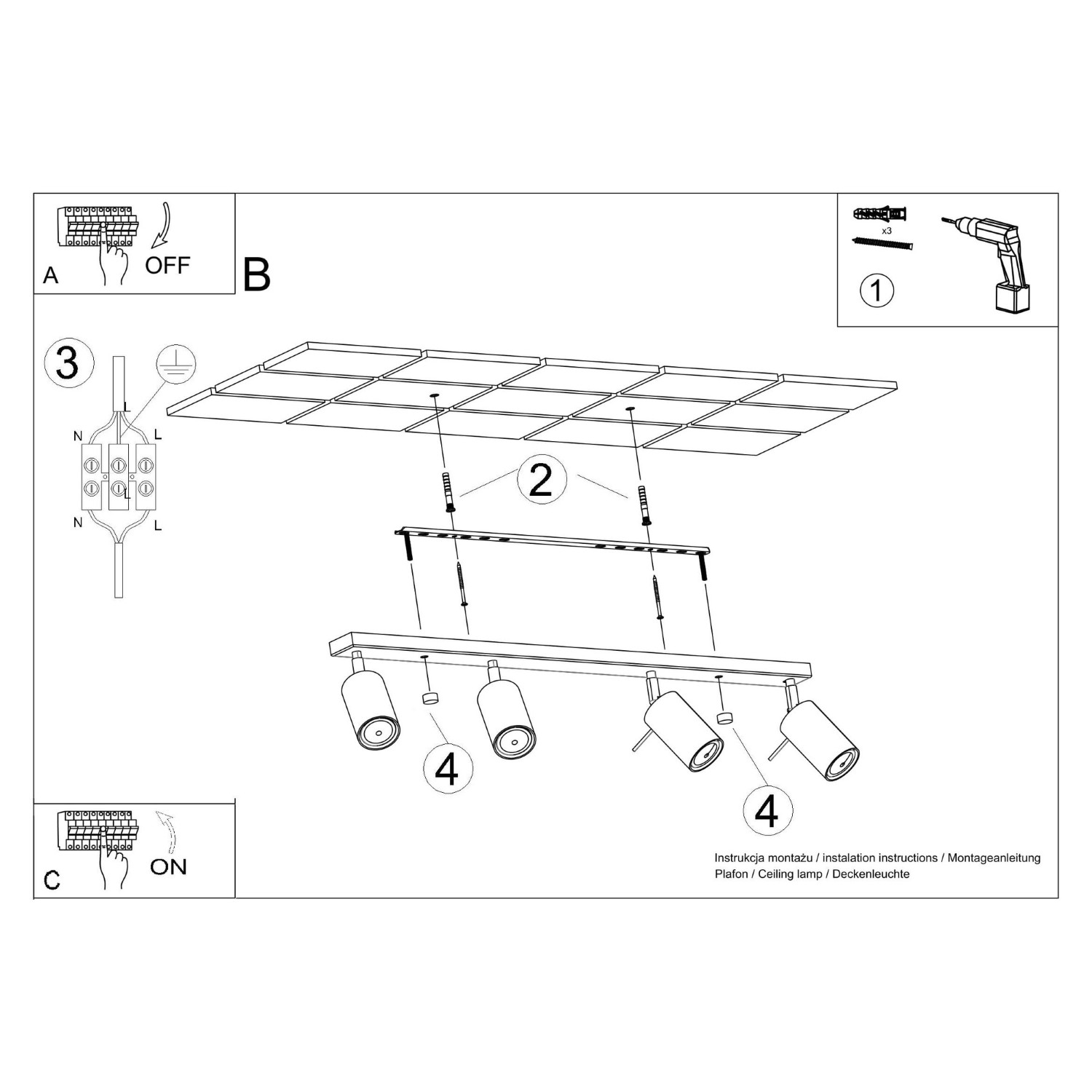 Laelamp RING 4L pruunikas hall - Pilt 6