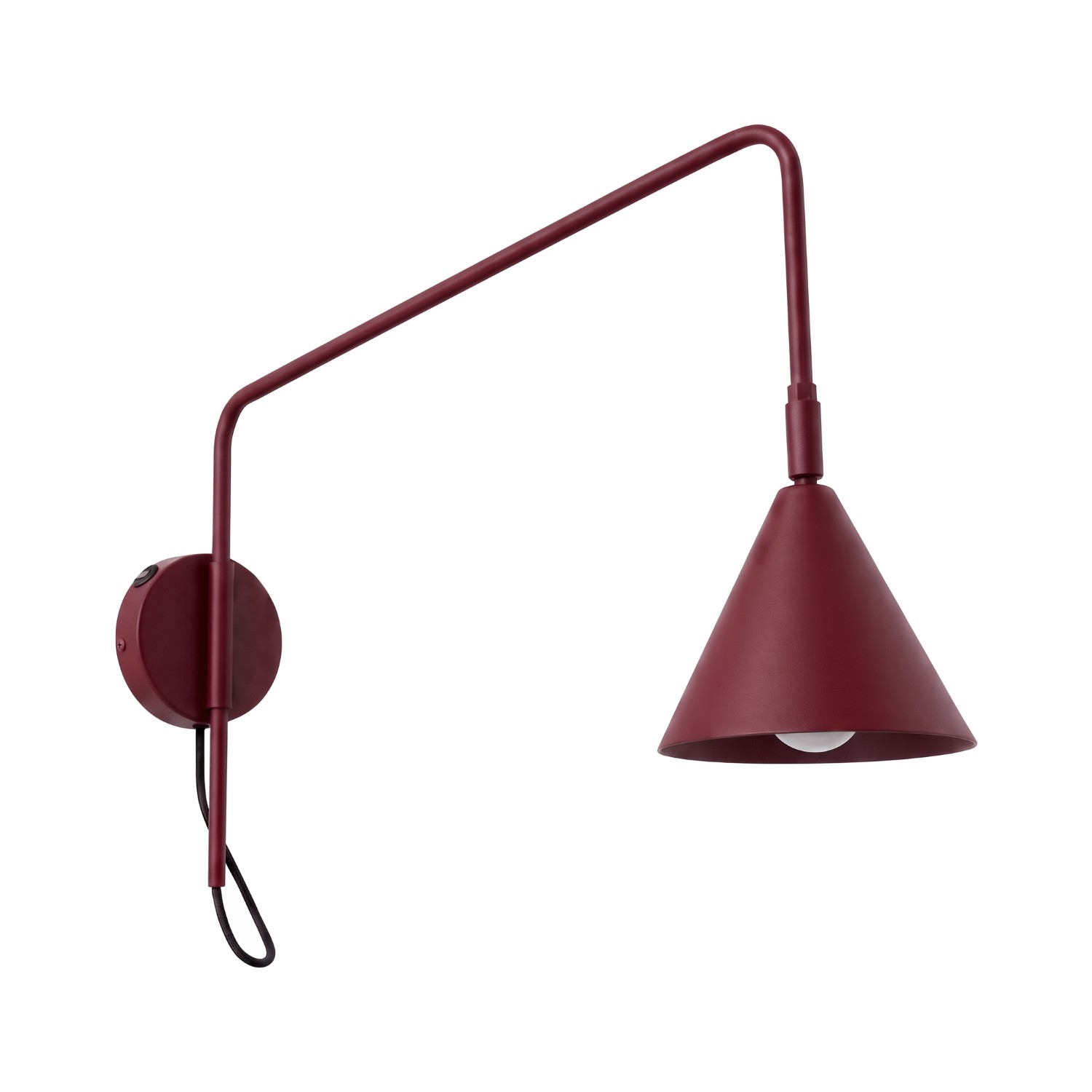 Seinavalgusti NOX 1 burgundia lülitiga - Pilt 1