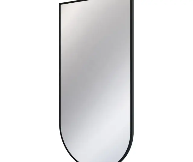 Asümmeetriline vannitoapeegel Deante Silia 500x1000 mm, matt must raam