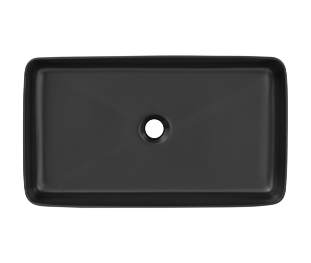 Tööpinnapealne valamu Comad Slim 60 61 × 34 cm, matt must