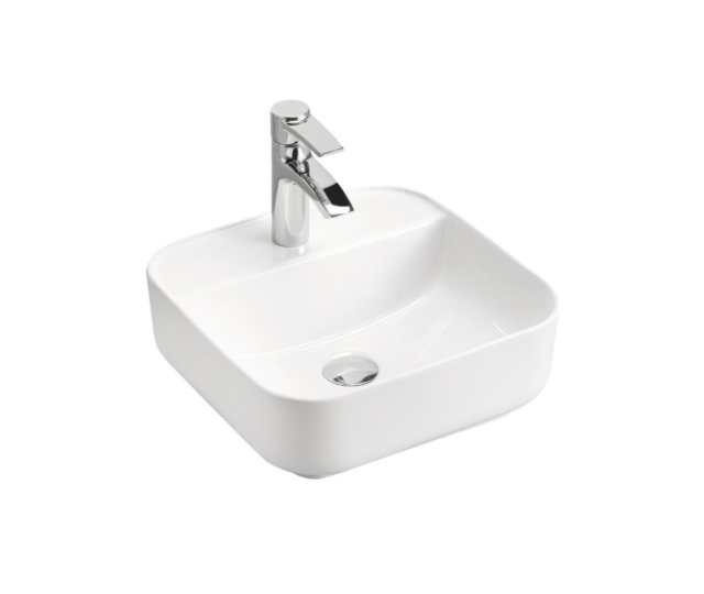 Tööpinnapealne valamu Comad Magic 40 40 × 40 cm, läikiv valge