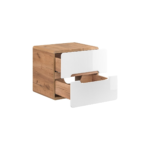 Töötasapinnaalune valamukapp Comad ARUBA WHITE 60 cm, Craft-tamm ja läikiv valge